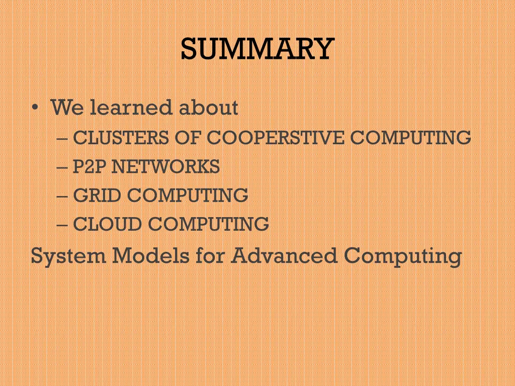 summary