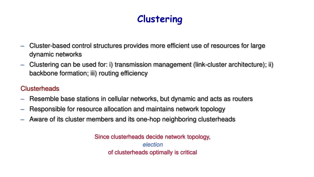 clustering
