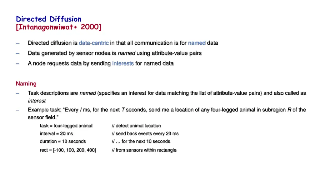 directed diffusion intanagonwiwat 2000