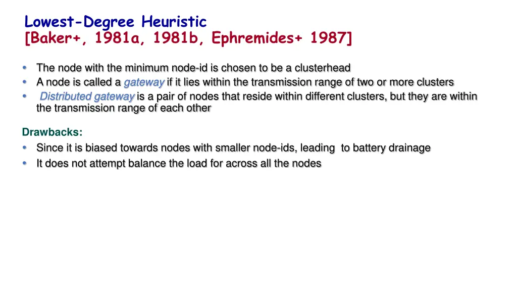 lowest degree heuristic baker 1981a 1981b