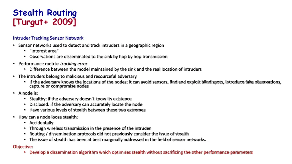 stealth routing turgut 2009