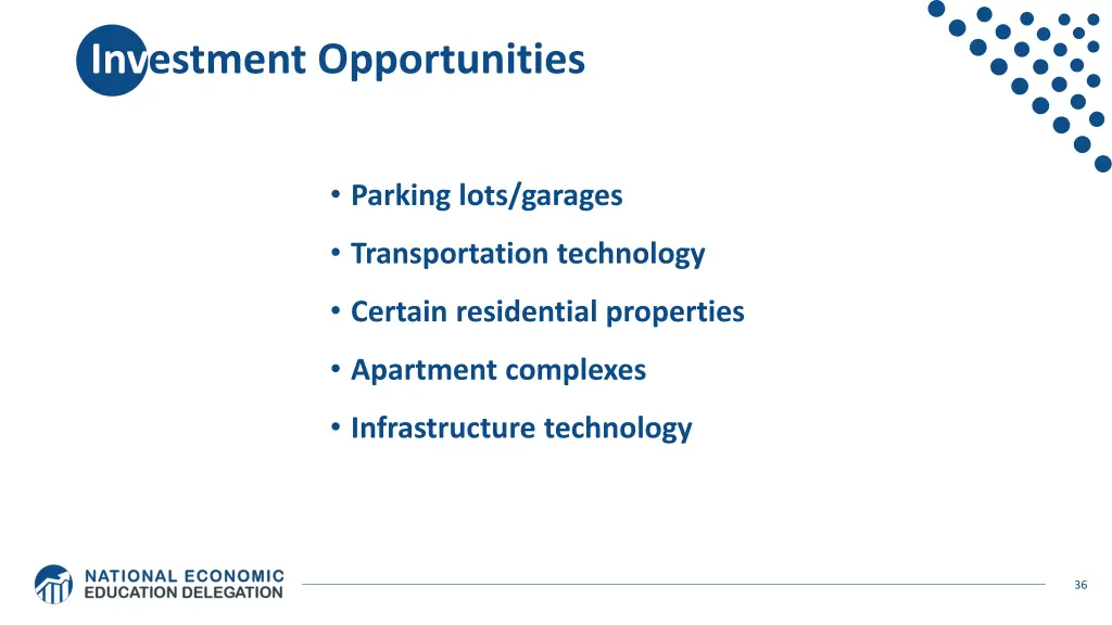 investment opportunities