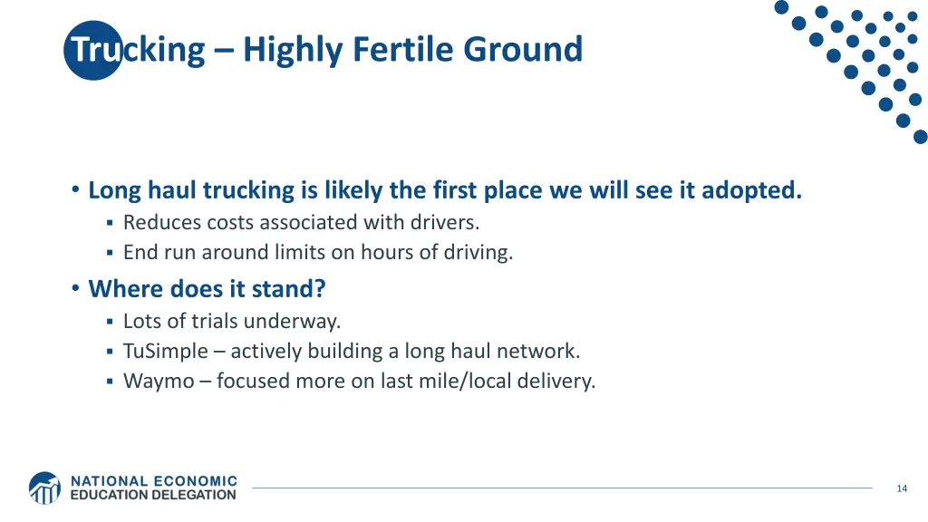 trucking highly fertile ground