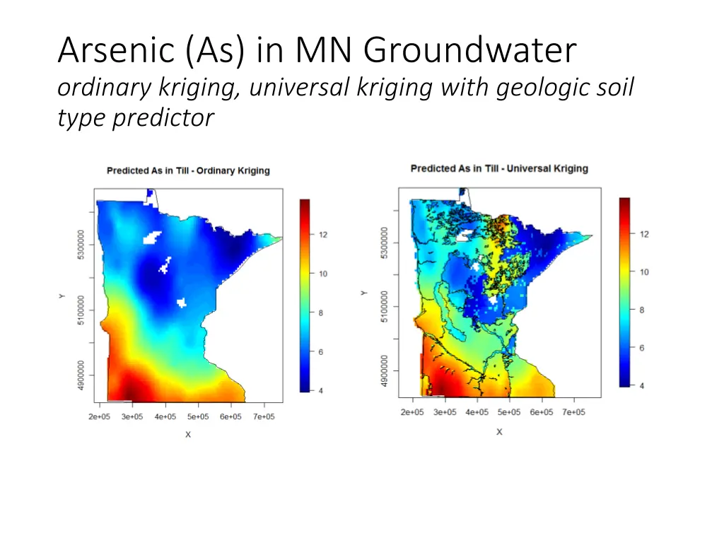 arsenic as in mn groundwater ordinary kriging
