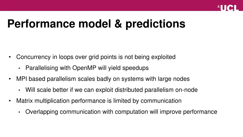 performance model predictions