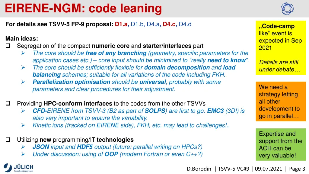 eirene ngm code leaning