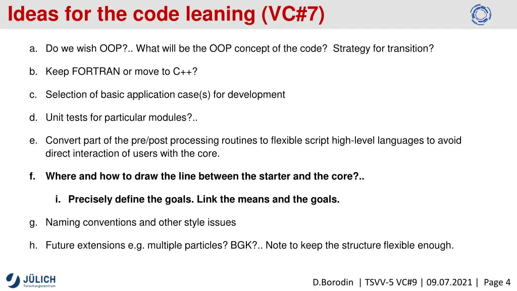 ideas for the code leaning vc 7