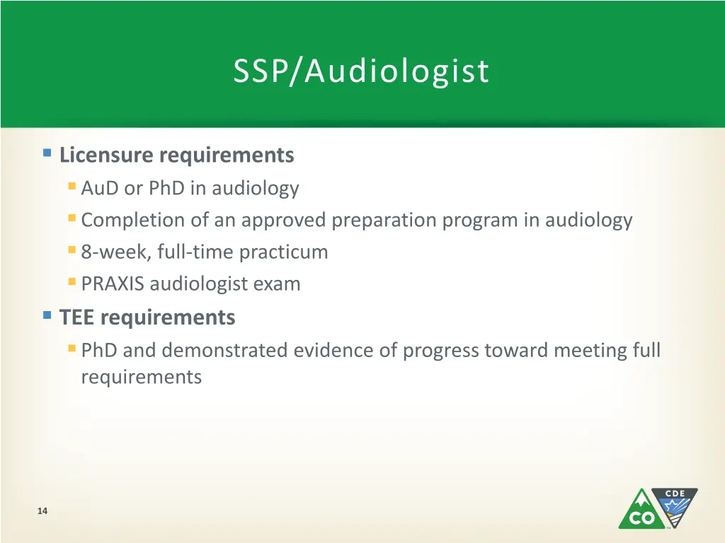 ssp audiologist