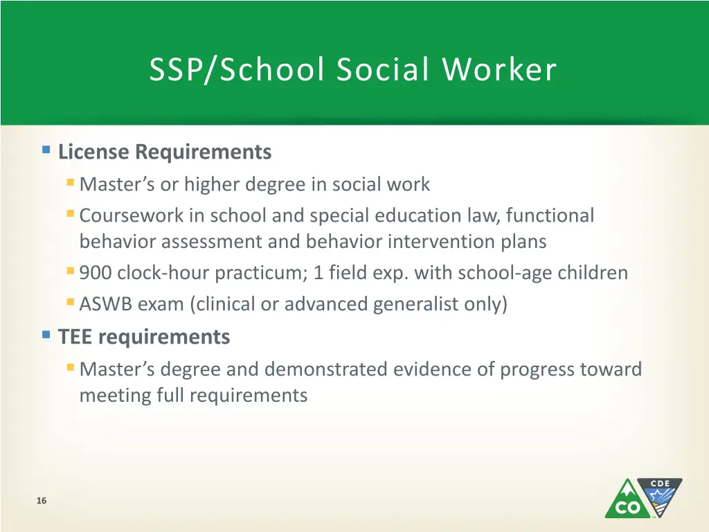 ssp school social worker