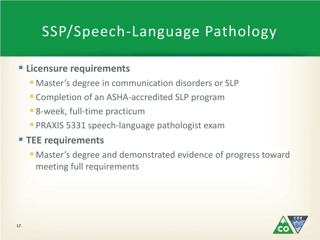 ssp speech language pathology