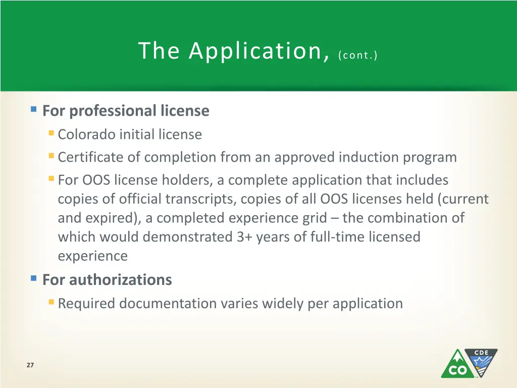 the application cont 1