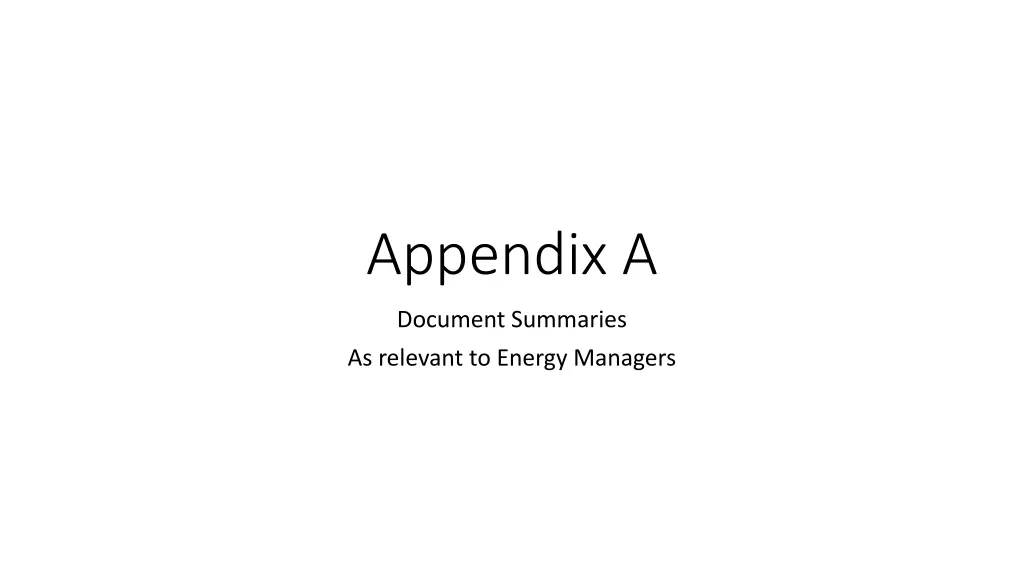 appendix a