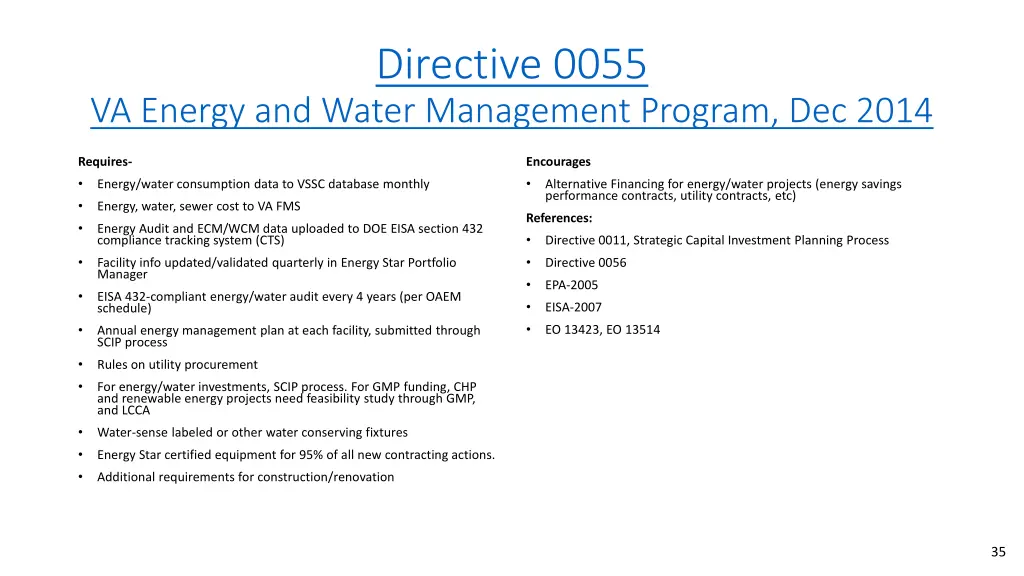 directive 0055