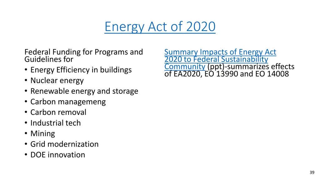 energy act of 2020