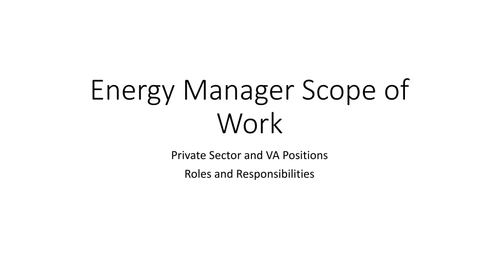 energy manager scope of work
