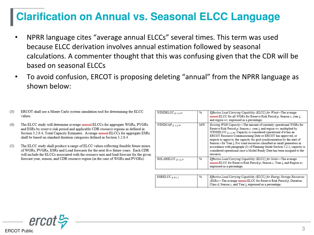 clarification on annual vs seasonal elcc language