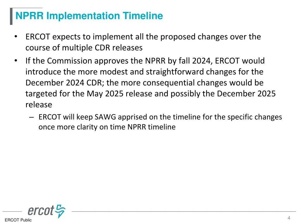 nprr implementation timeline