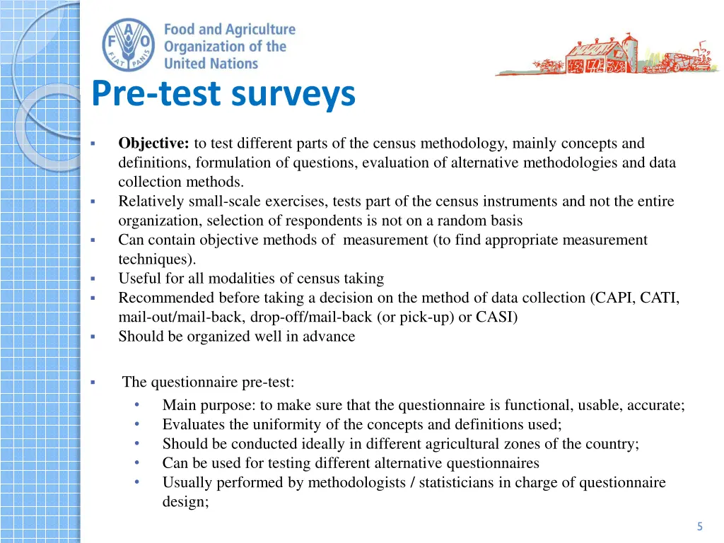 pre test surveys