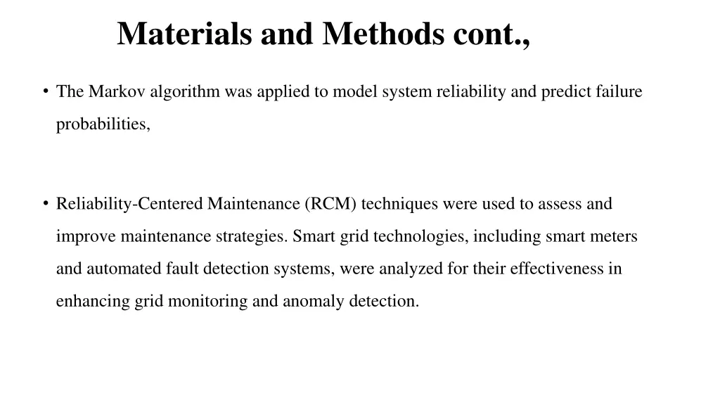 materials and methods cont