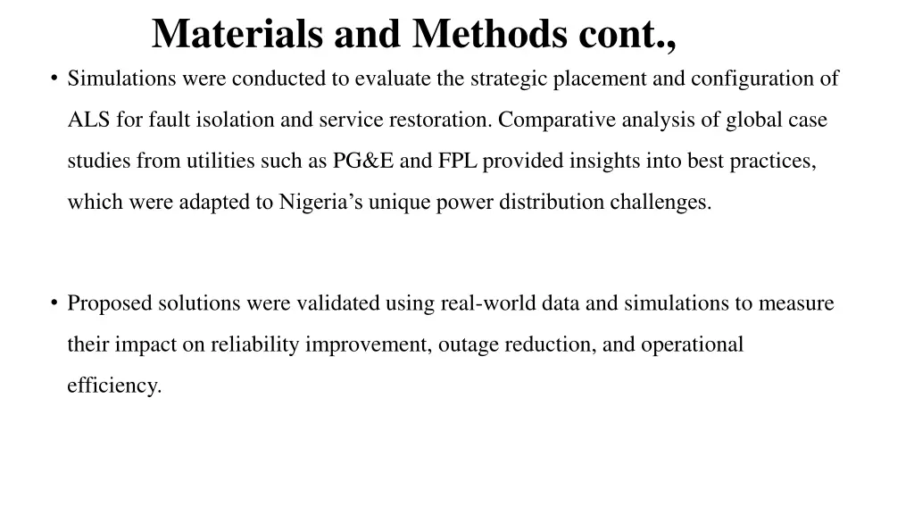 materials and methods cont simulations were