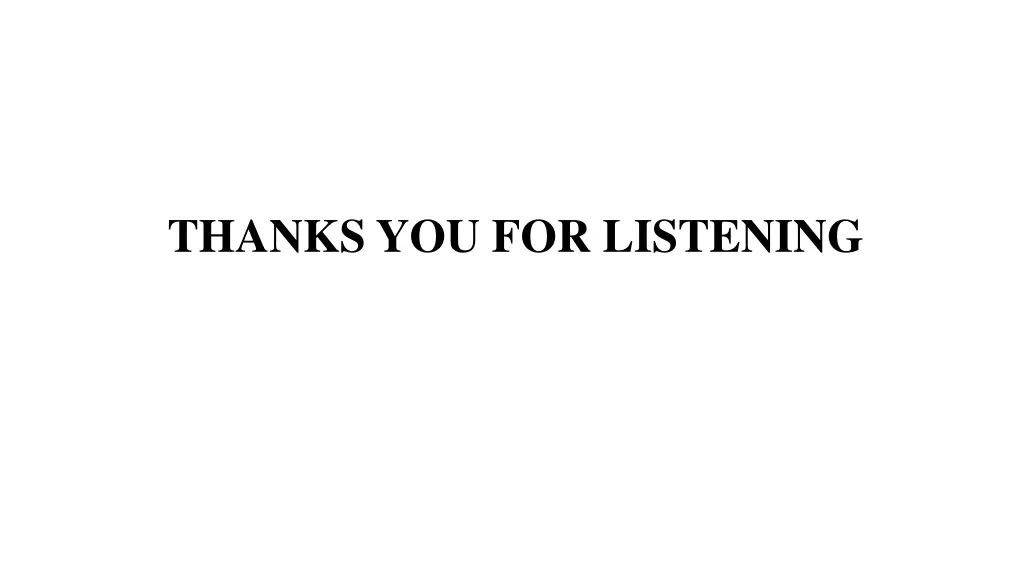 thanks you for listening
