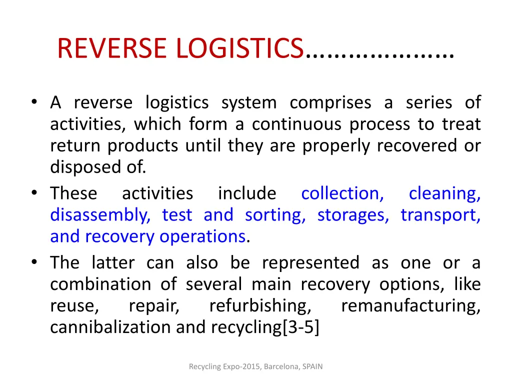 reverse logistics 1