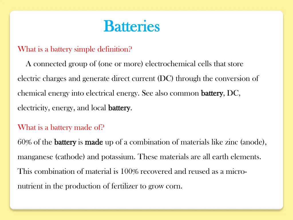 batteries batteries