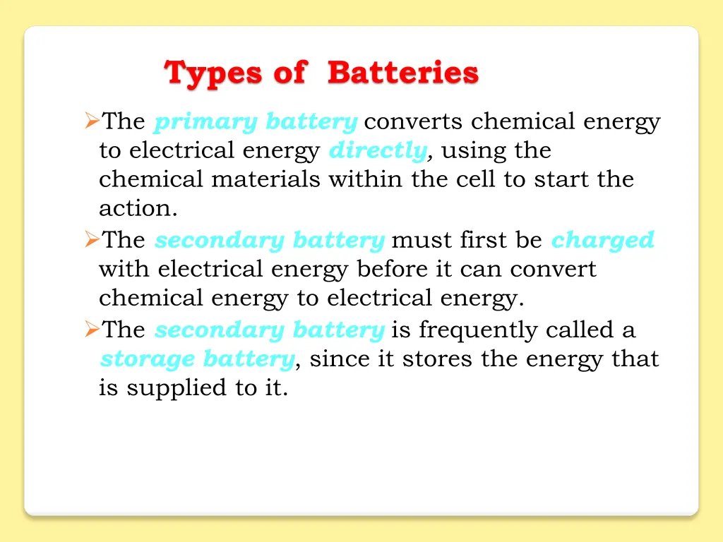types of batteries