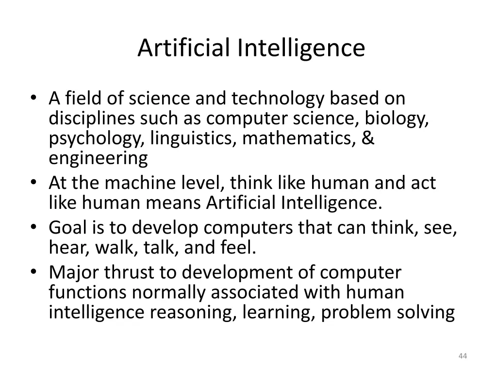 artificial intelligence