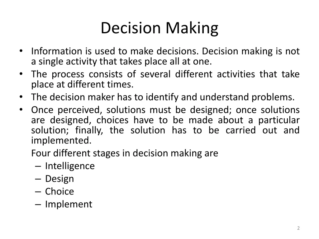decision making