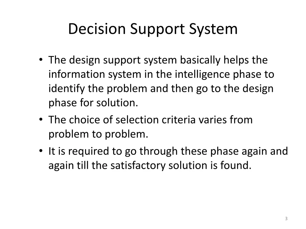 decision support system