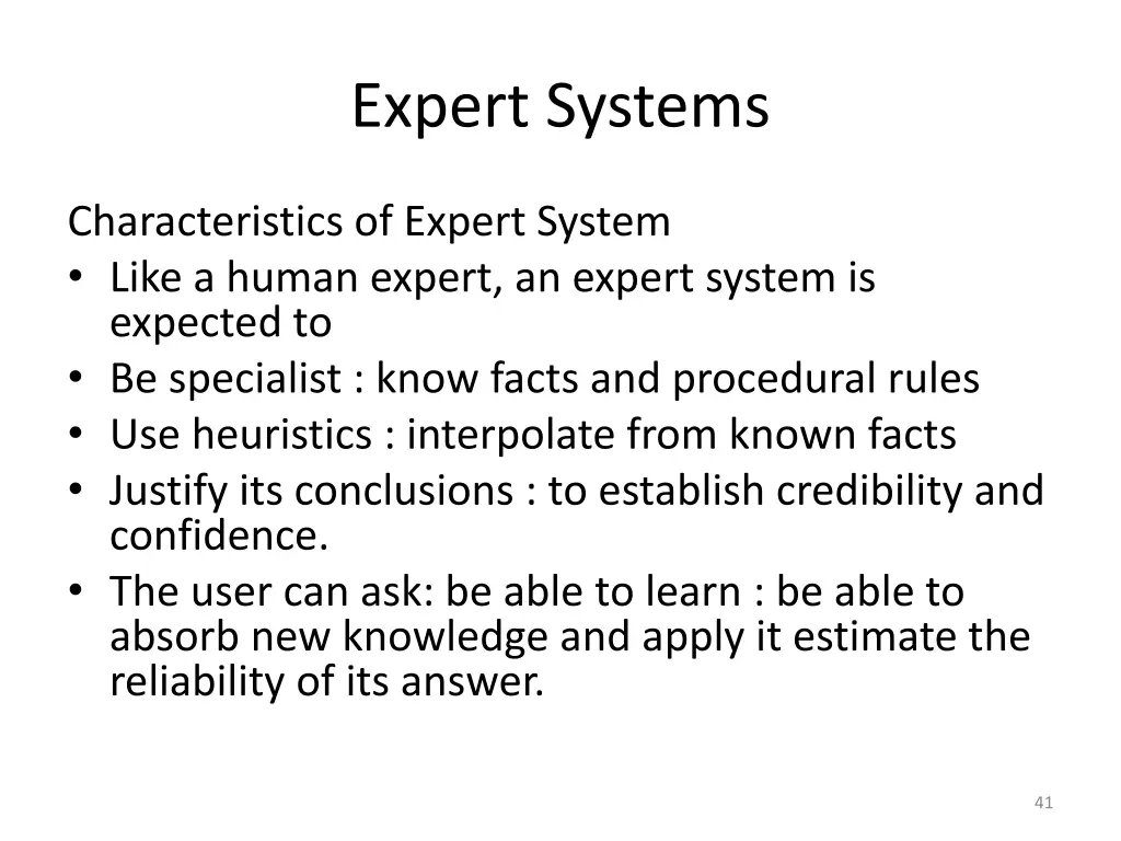 expert systems