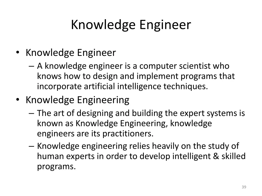 knowledge engineer