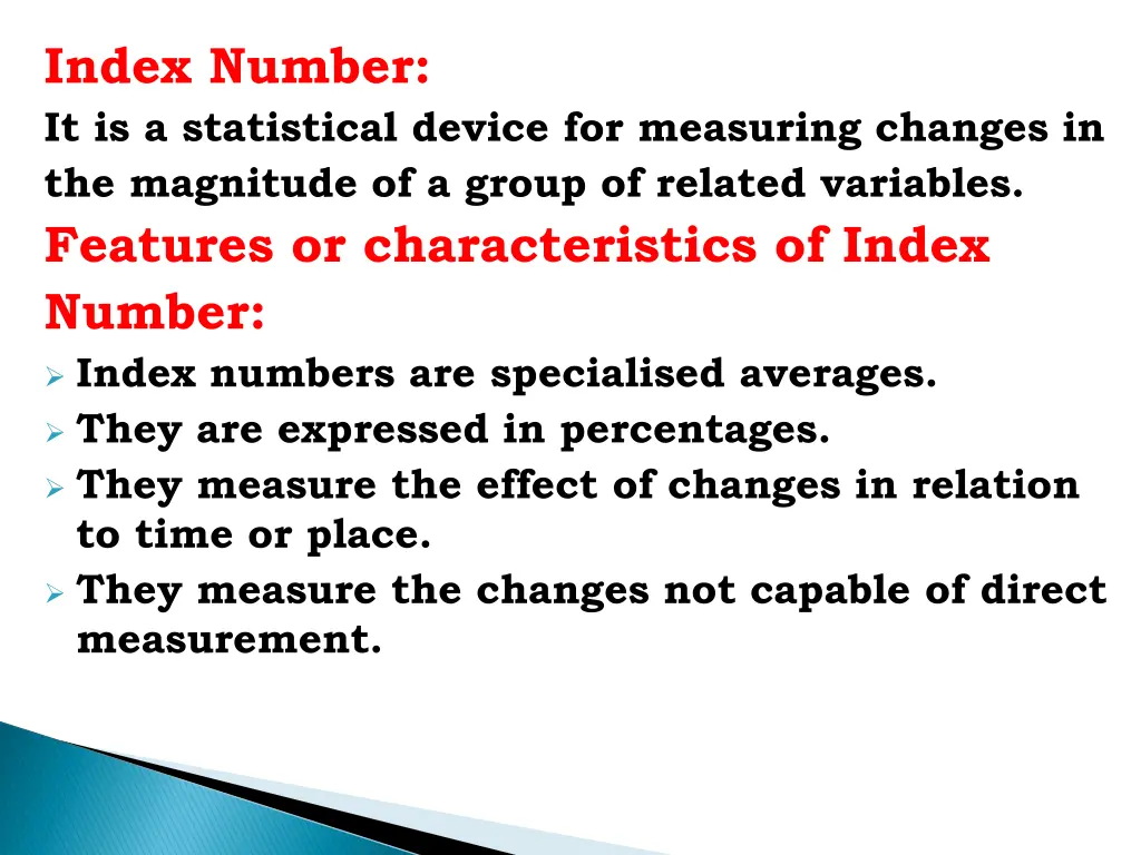 index number it is a statistical device