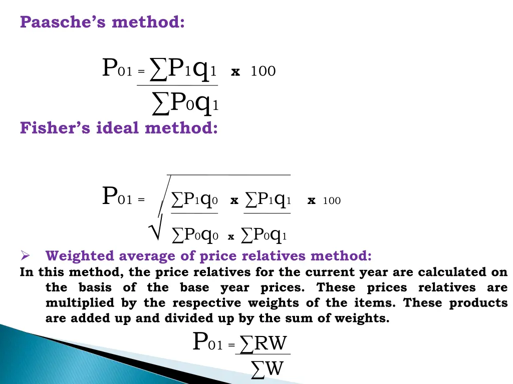paasche s method