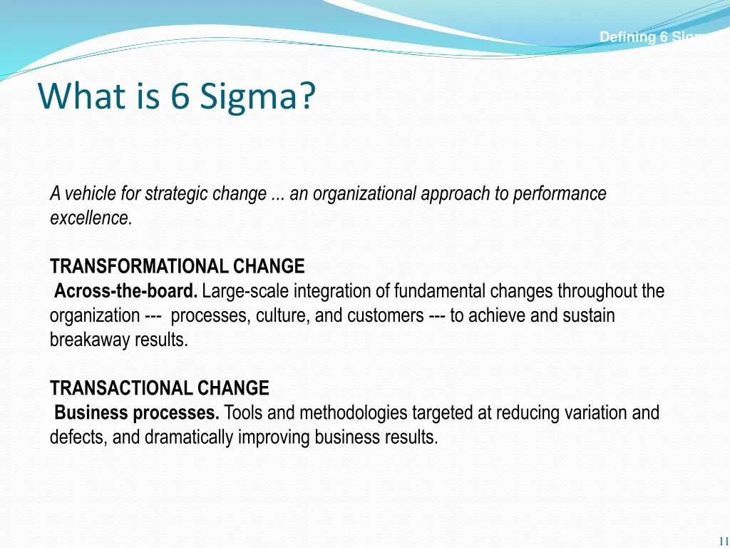 defining 6 sigma