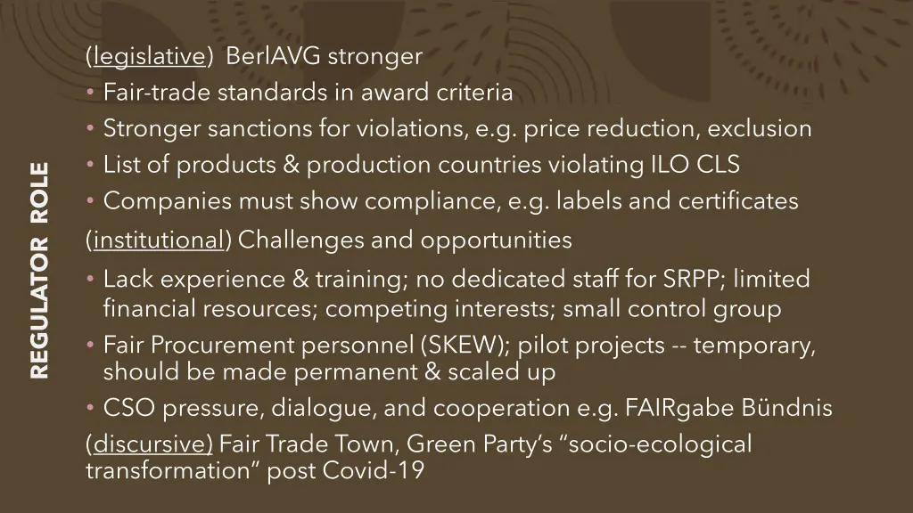 legislative berlavg stronger fair trade standards