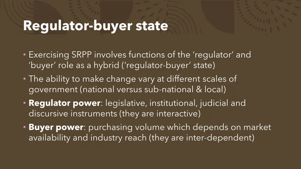 regulator buyer state