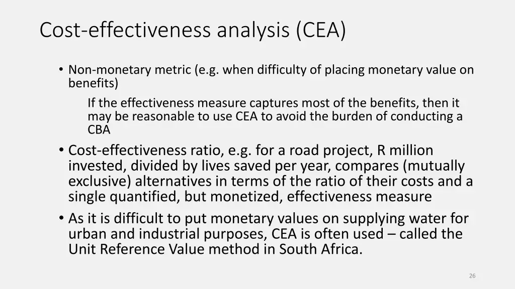 cost effectiveness analysis cea