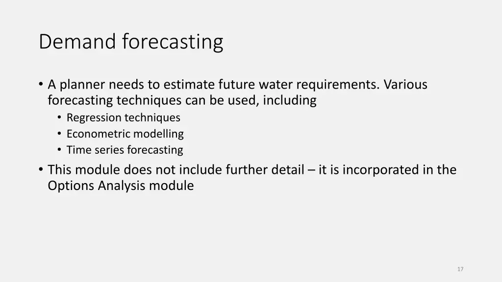 demand forecasting