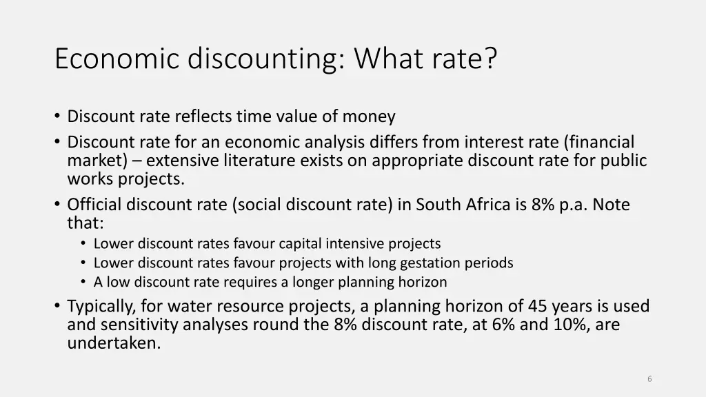 economic discounting what rate