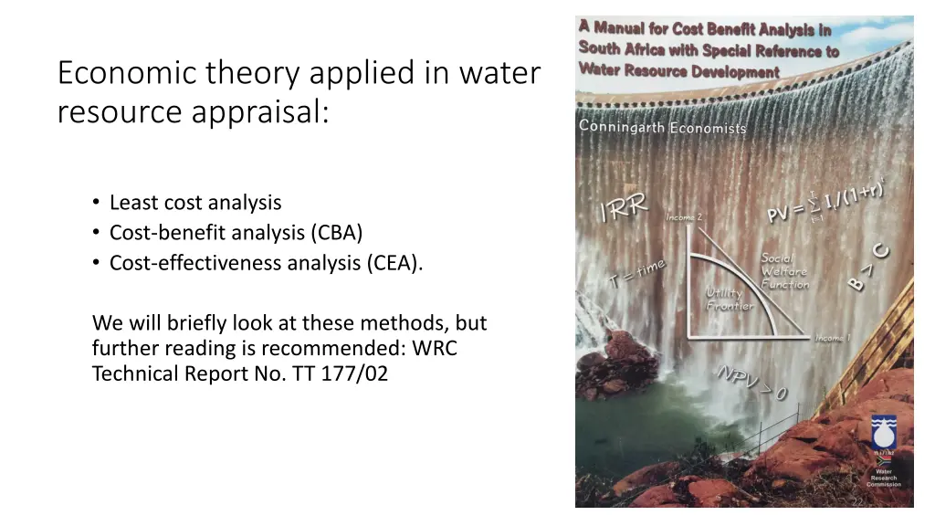 economic theory applied in water resource