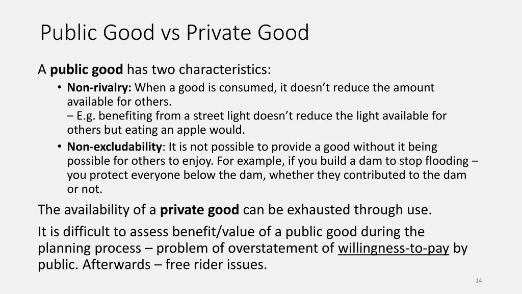public good vs private good