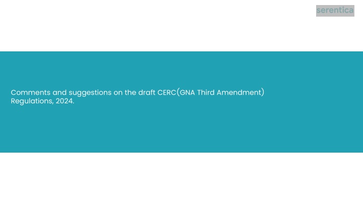 comments and suggestions on the draft cerc