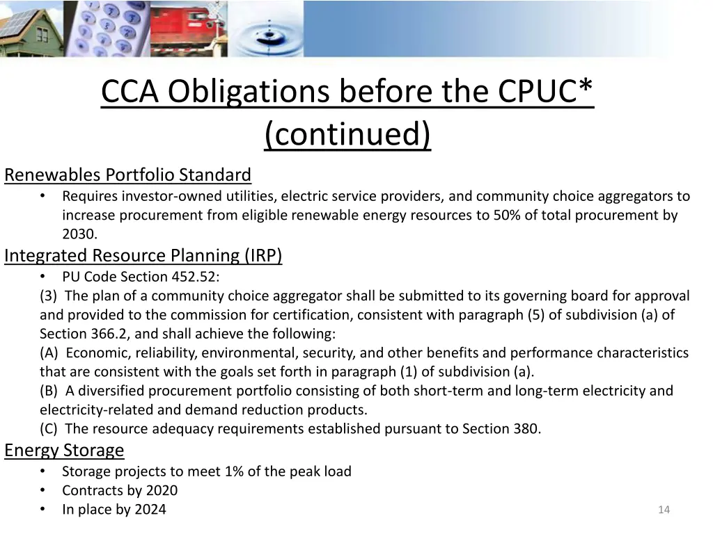 cca obligations before the cpuc continued 1