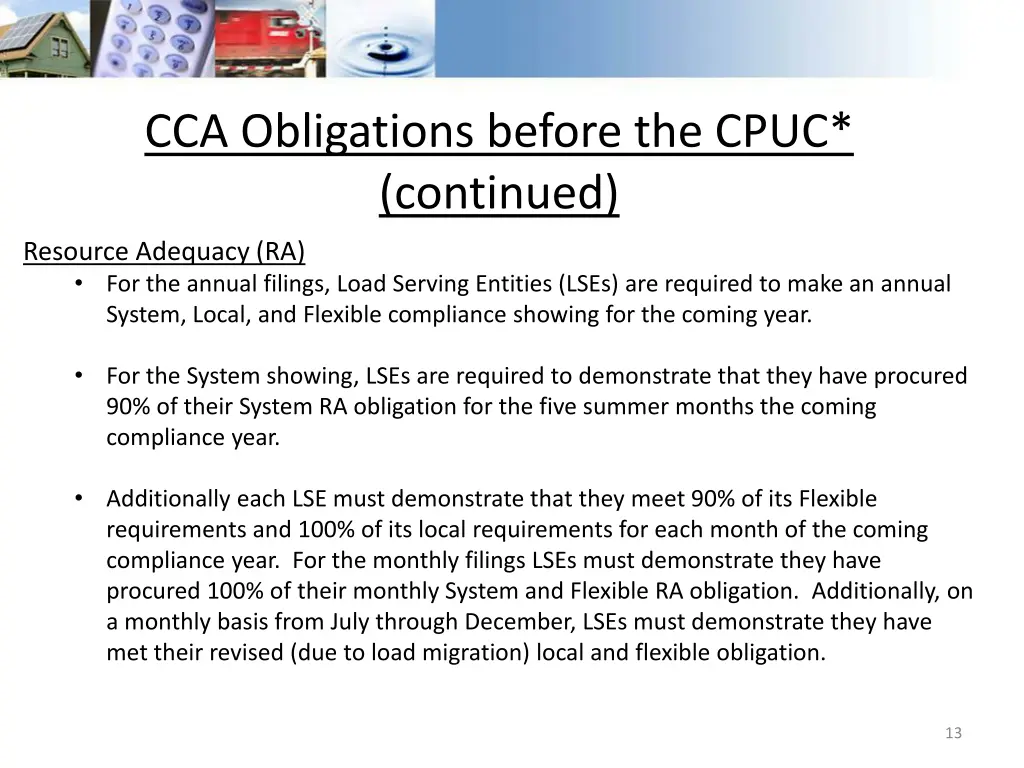 cca obligations before the cpuc continued