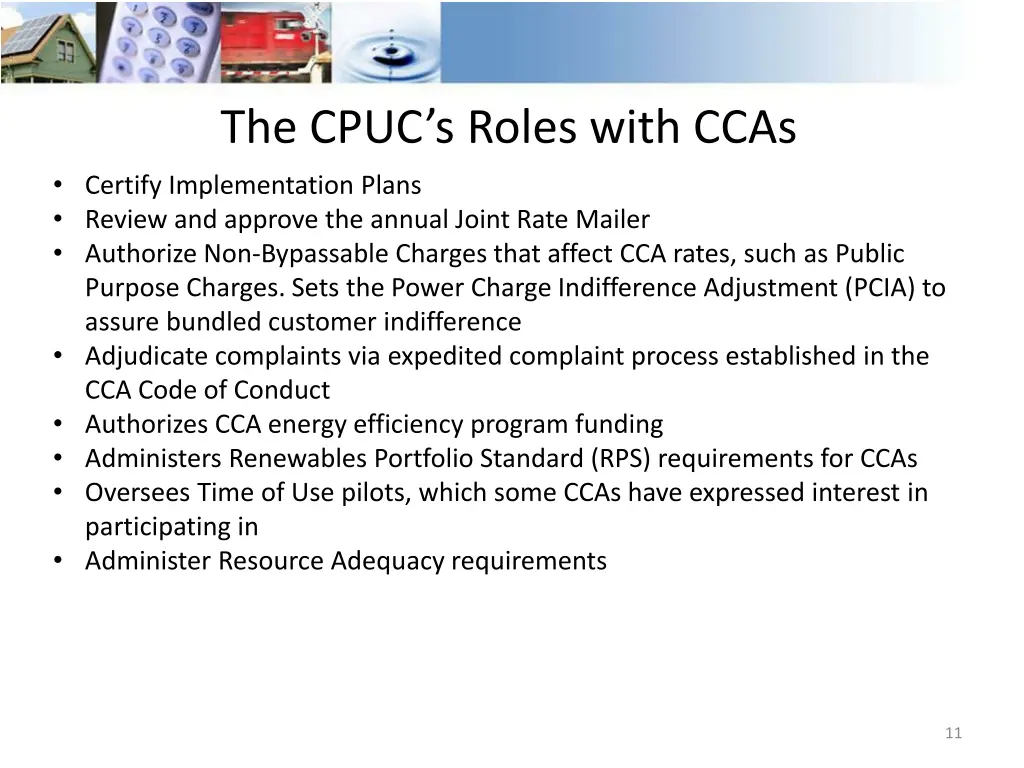the cpuc s roles with ccas certify implementation