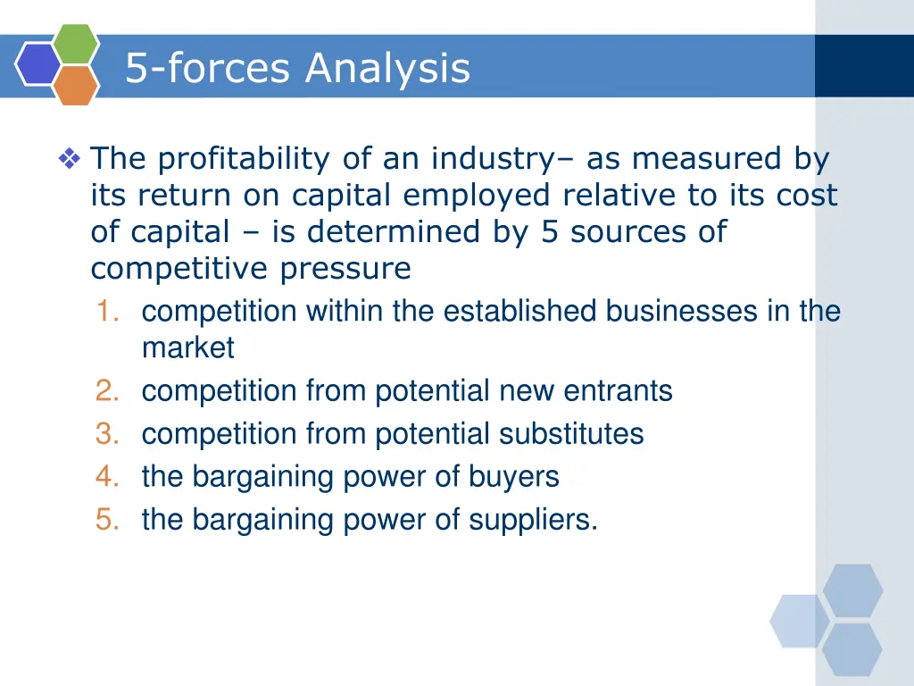 5 forces analysis