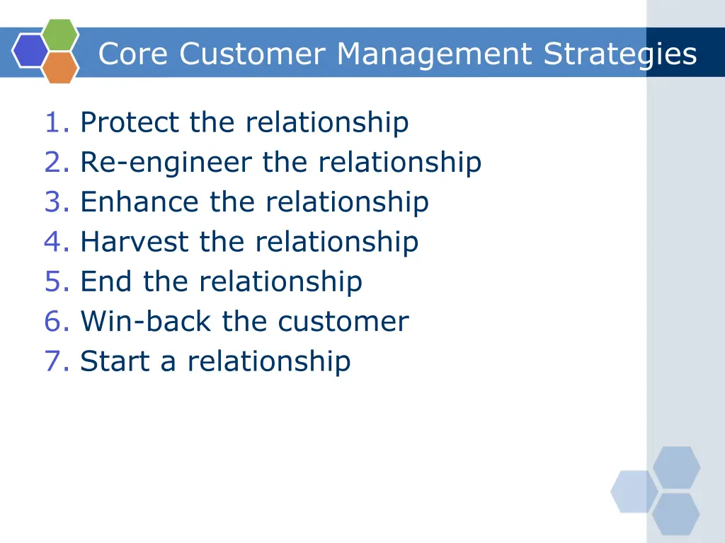 core customer management strategies