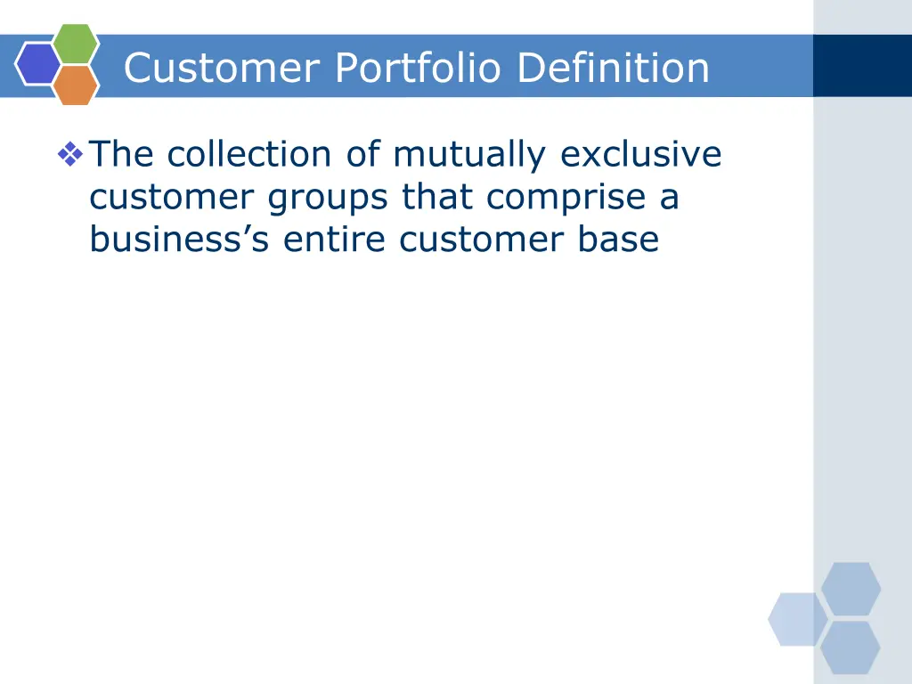 customer portfolio definition